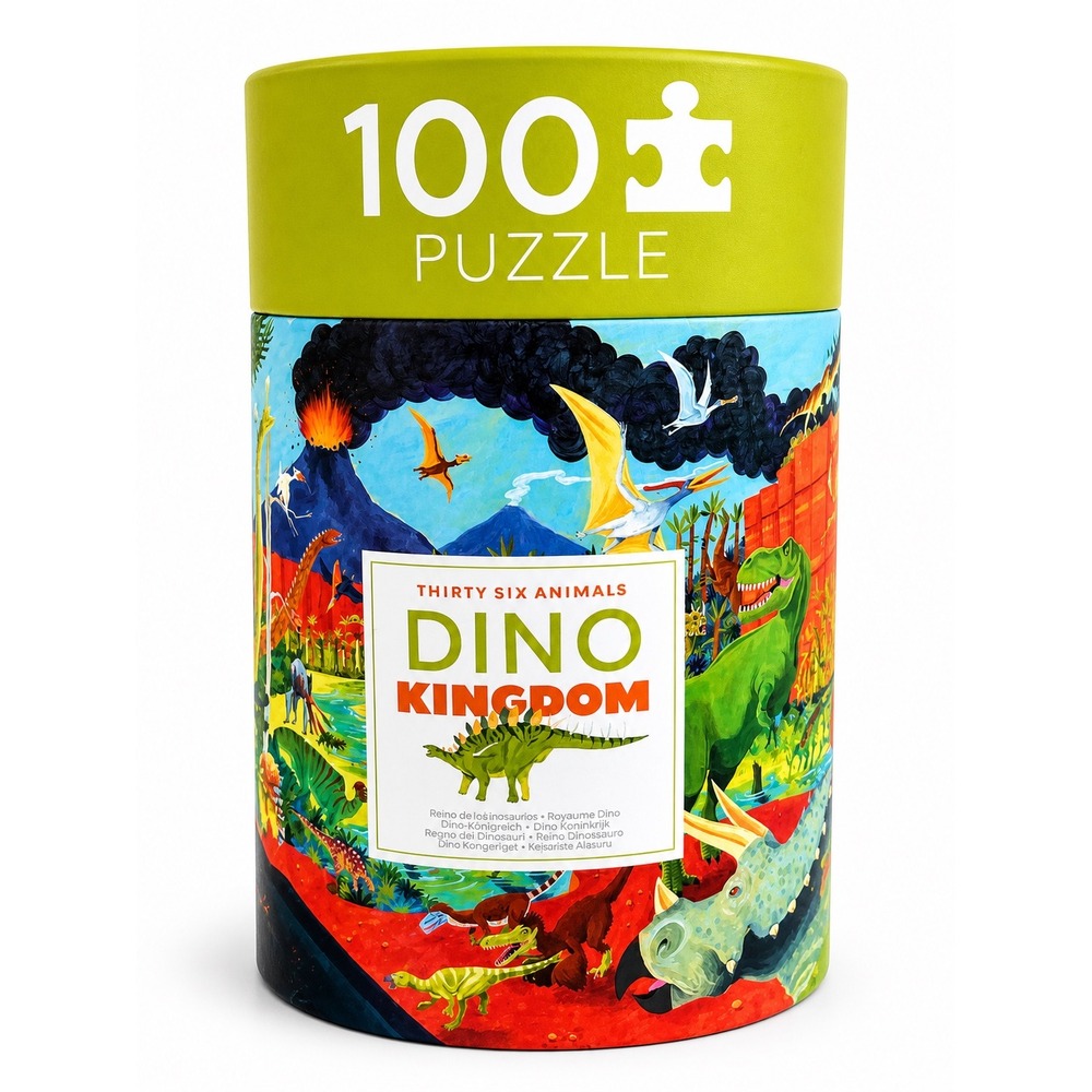 Crocodile Creek Dino Kingdom 100 Piece Jigsaw Puzzle Dinosaur Animals 14x19